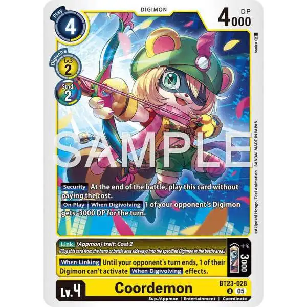 Digimon Trading Card Game Hackers' Slumber Uncommon Coordemon BT23-028
