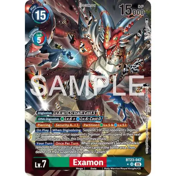 Digimon Trading Card Game Hackers' Slumber Super Rare Examon BT23-047SR [Alternate Art]