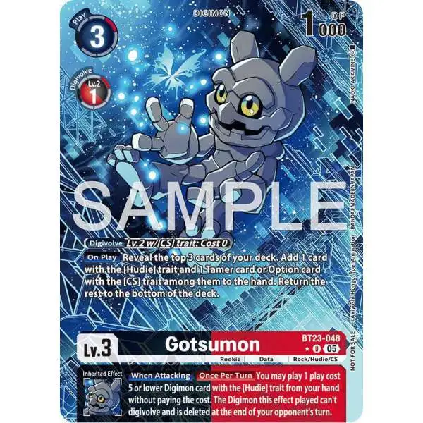 Digimon Trading Card Game Hackers' Slumber Uncommon Gotsumon BT23-048 [Hacker's Slumber Box Promotion Pack]