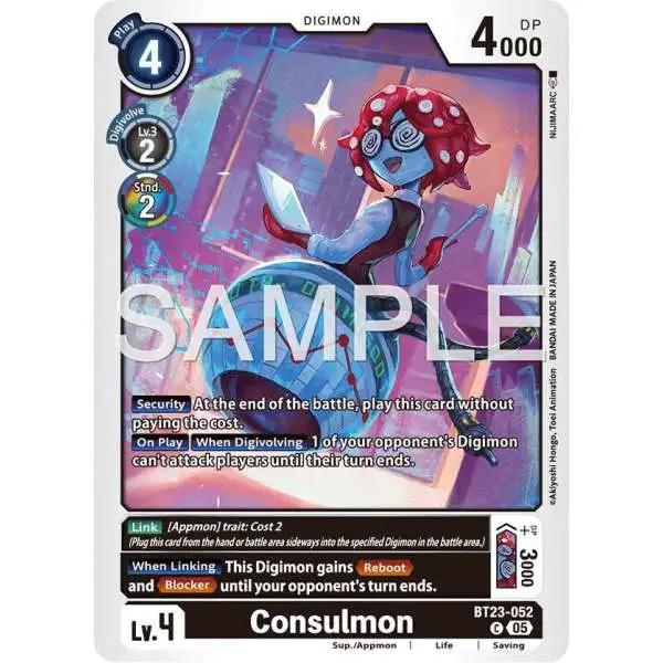 Digimon Trading Card Game Hackers' Slumber Common Consulmon BT23-052