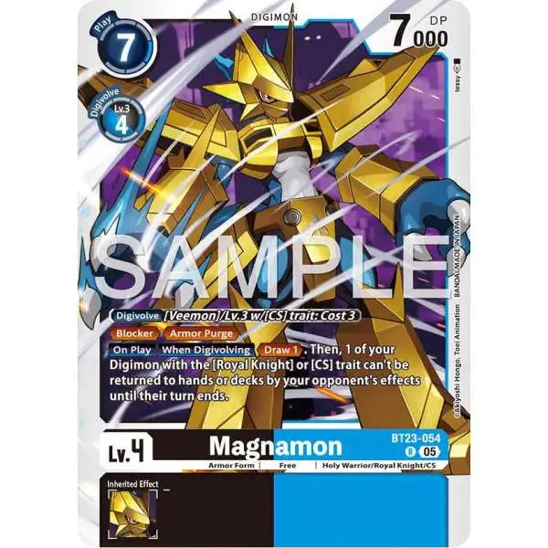 Digimon Trading Card Game Hackers' Slumber Rare Magnamon BT23-054