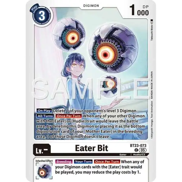 Digimon Trading Card Game Hackers' Slumber Common Eater Bit BT23-073