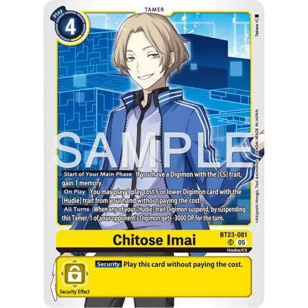 Digimon Trading Card Game Hackers' Slumber Super Rare Chitose Imai BT23-081