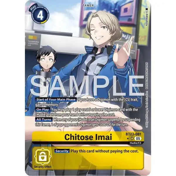 Digimon Trading Card Game Hackers' Slumber Super Rare Chitose Imai BT23-081 [Alternate Art]