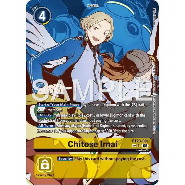 Digimon Trading Card Game Hackers' Slumber Super Rare Chitose Imai BT23-081 [SP]