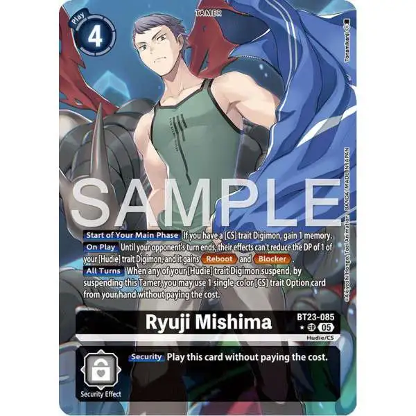 Digimon Trading Card Game Hackers' Slumber Super Rare Ryuji Mishima BT23-085 [Alternate Art]