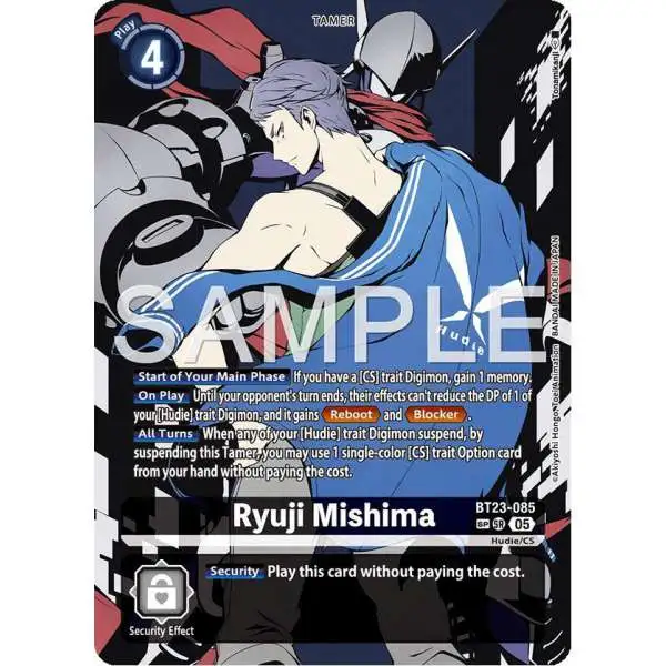 Digimon Trading Card Game Hackers' Slumber Super Rare Ryuji Mishima BT23-085 [SP]