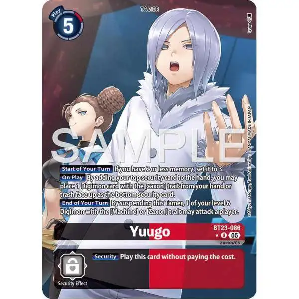Digimon Trading Card Game Hackers' Slumber Uncommon Yuugo BT23-086 [Alternate Art]