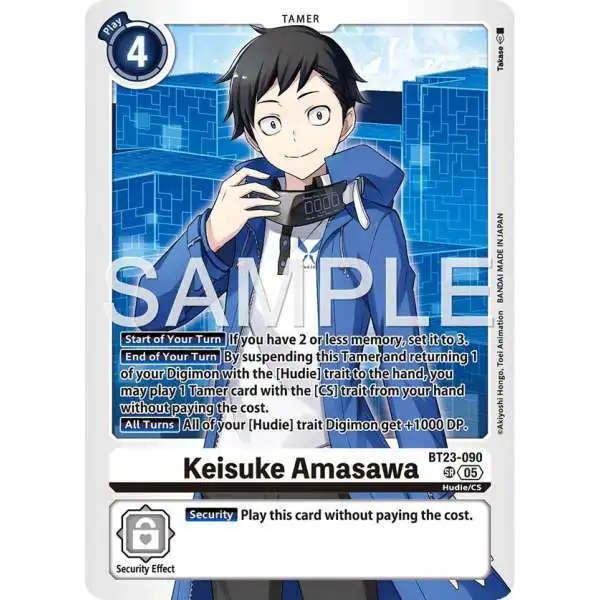 Digimon Trading Card Game Hackers' Slumber Super Rare Keisuke Amasawa BT23-090