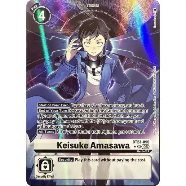 Digimon Trading Card Game Hackers' Slumber Super Rare Keisuke Amasawa BT23-090 [Alternate Art]