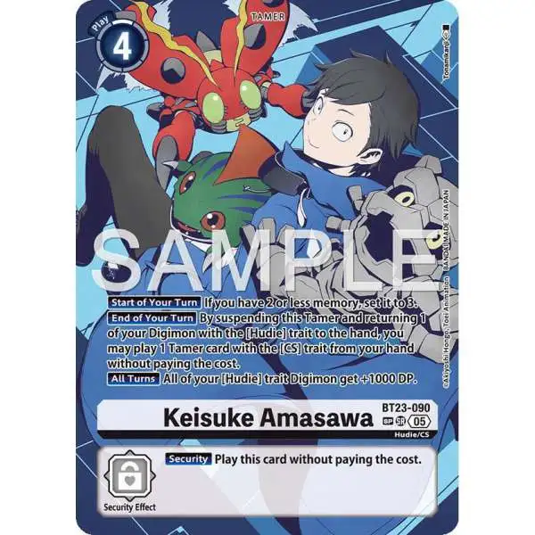 Digimon Trading Card Game Hackers' Slumber Super Rare Keisuke Amasawa BT23-090 [SP]