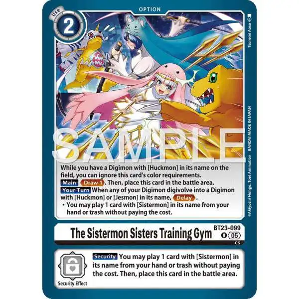 Digimon Trading Card Game Hackers' Slumber Uncommon The Sistermon Sisters Training Gym BT23-099