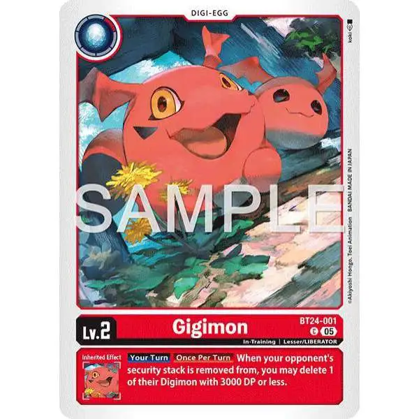 Digimon Trading Card Game Time Stranger Common Gigimon BT24-001
