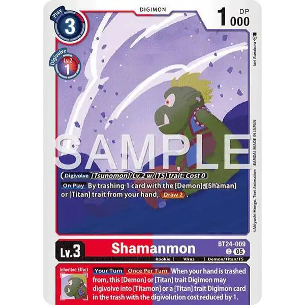 Digimon Trading Card Game Time Stranger Common Shamanmon BT24-009