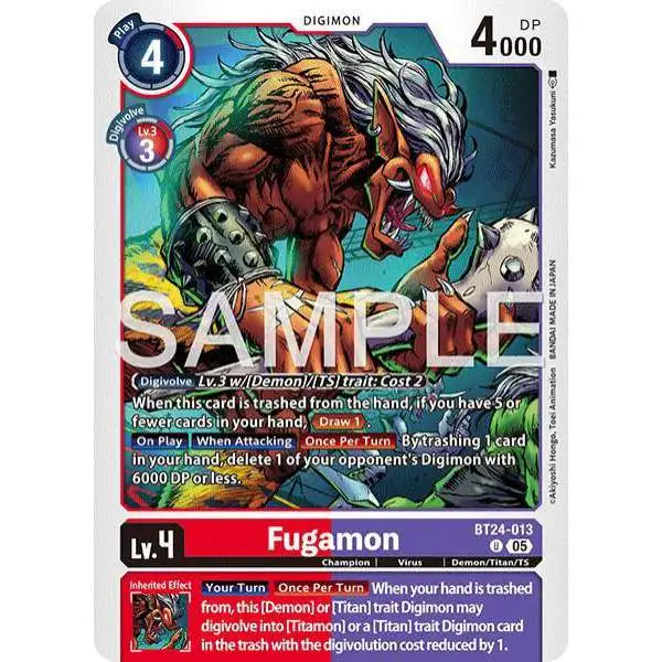 Digimon Trading Card Game Time Stranger Uncommon Fugamon BT24-013