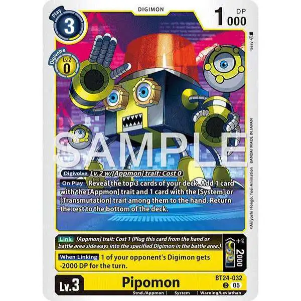 Digimon Trading Card Game Time Stranger Common Pipomon BT24-032