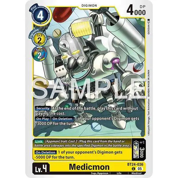 Digimon Trading Card Game Time Stranger Common Medicmon BT24-036