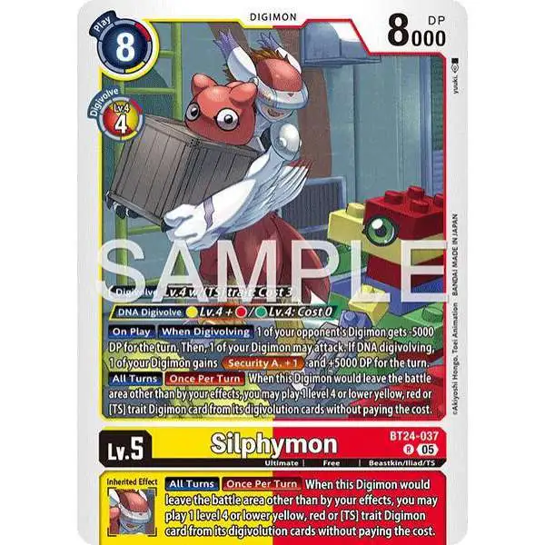 Digimon Trading Card Game Time Stranger Rare Silphymon BT24-037