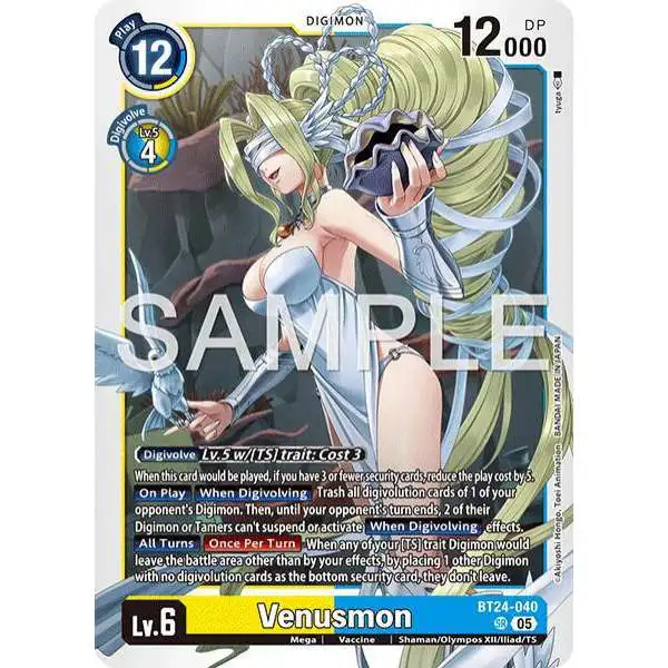 Digimon Trading Card Game Time Stranger Super Rare Venusmon BT24-040
