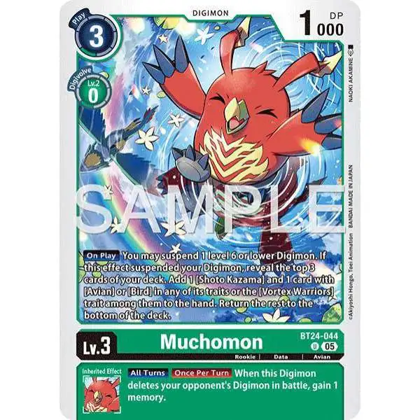 Digimon Trading Card Game Time Stranger Uncommon Muchomon BT24-044