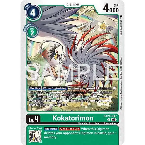Digimon Trading Card Game Time Stranger Common Kokatorimon BT24-047