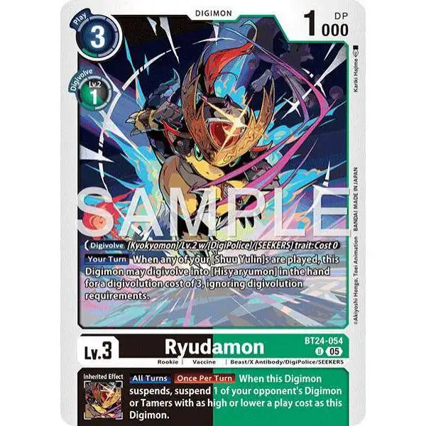 Digimon Trading Card Game Time Stranger Uncommon Ryudamon BT24-054