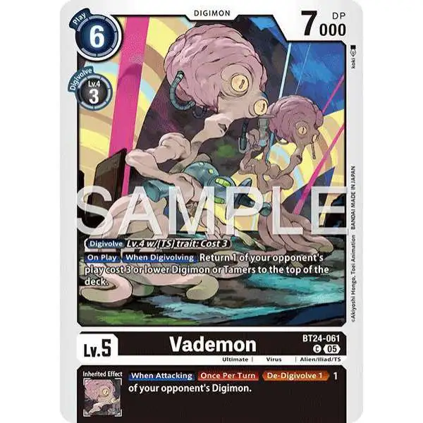 Digimon Trading Card Game Time Stranger Common Vademon BT24-061