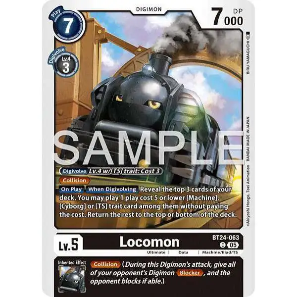 Digimon Trading Card Game Time Stranger Common Locomon BT24-063