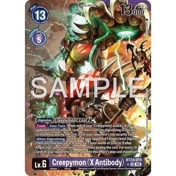 Digimon Trading Card Game Time Stranger Super Rare Creepymon (X Antibody) BT24-078 [Alternate Art]