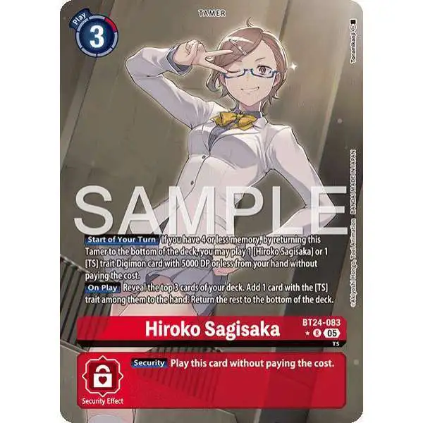 Digimon Trading Card Game Time Stranger Rare Hiroko Sagisaka BT24-083 [Alternate Art]