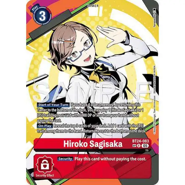 Digimon Trading Card Game Time Stranger Rare Hiroko Sagisaka BT24-083 [SP]