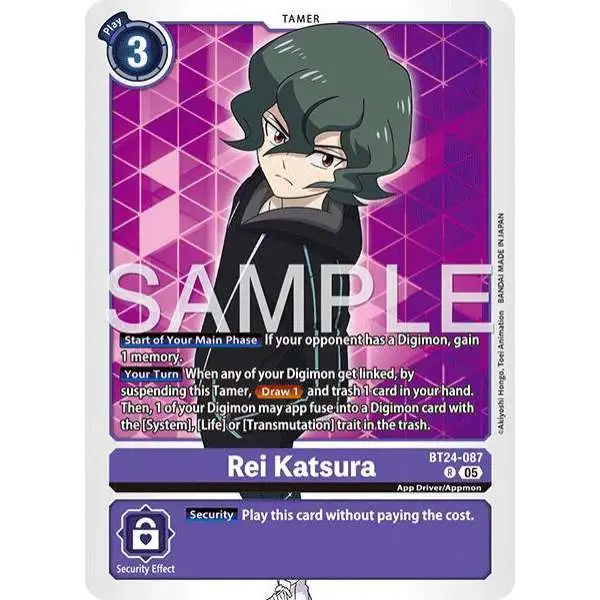Digimon Trading Card Game Time Stranger Rare Rei Katsura BT24-087