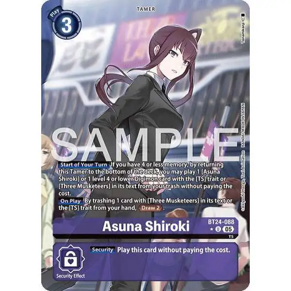 Digimon Trading Card Game Time Stranger Uncommon Asuna Shiroki BT24-088 [Alternate Art]