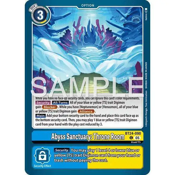 Digimon Trading Card Game Time Stranger Common Abyss Sanctuary: Throne Room BT24-090