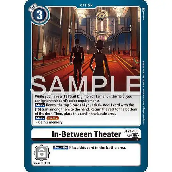 Digimon Trading Card Game Time Stranger Rare In-Between Theater BT24-100