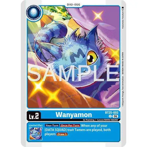 Digimon Trading Card Game Dual Revolution Common Wanyamon BT25-002