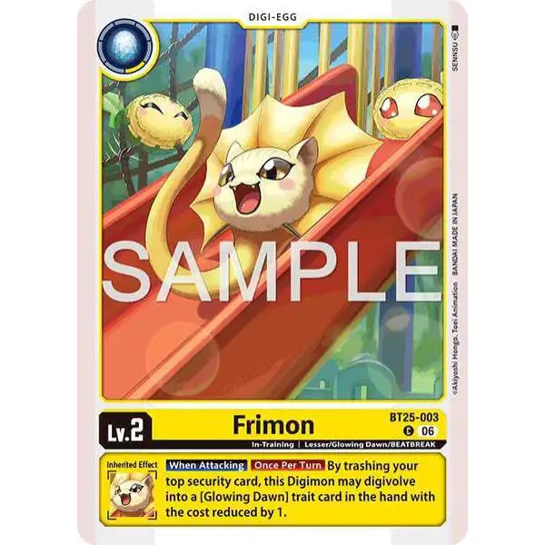 Digimon Trading Card Game Dual Revolution Common Frimon BT25-003