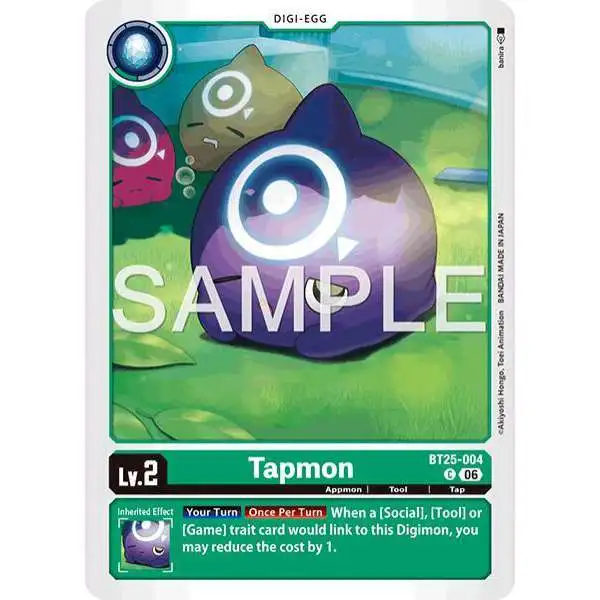Digimon Trading Card Game Dual Revolution Common Tapmon BT25-004