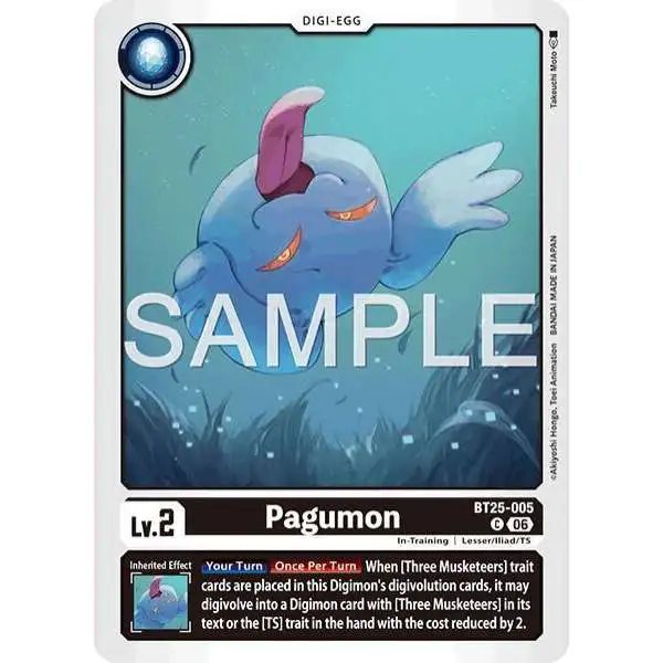 Digimon Trading Card Game Dual Revolution Common Pagumon BT25-005