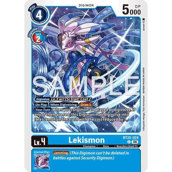 Digimon Trading Card Game Dual Revolution Common Lekismon BT25-024