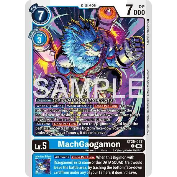 Digimon Trading Card Game Dual Revolution Uncommon MachGaogamon BT25-027