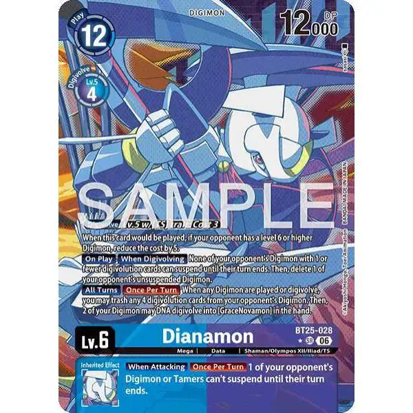 Digimon Trading Card Game Dual Revolution Super Rare Dianamon BT25-028 [Alternate Art]