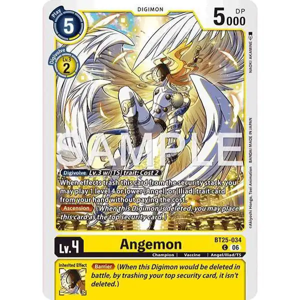 Digimon Trading Card Game Dual Revolution Common Angemon BT25-034
