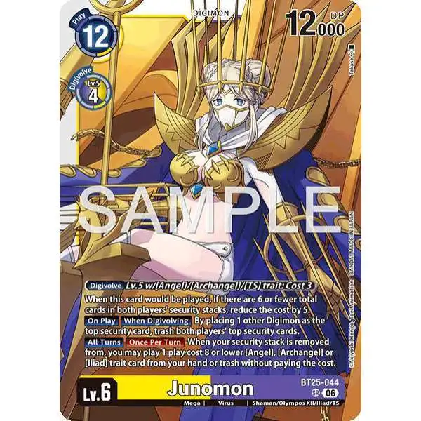 Digimon Trading Card Game Dual Revolution Super Rare Junomon BT25-044