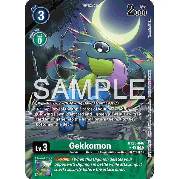 Digimon Trading Card Game Dual Revolution Uncommon Gekkomon BT25-046 [Full Art]