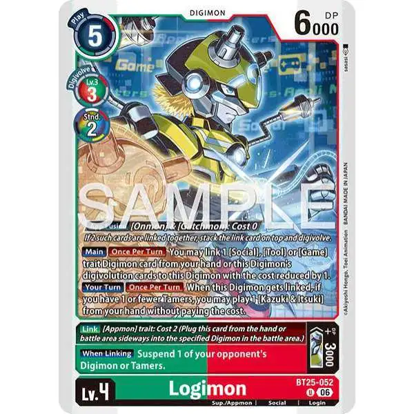 Digimon Trading Card Game Dual Revolution Uncommon Logimon BT25-052