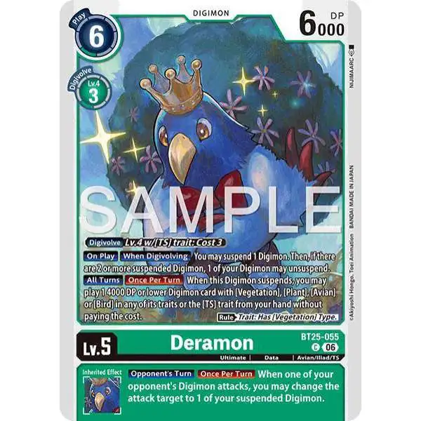 Digimon Trading Card Game Dual Revolution Common Deramon BT25-055
