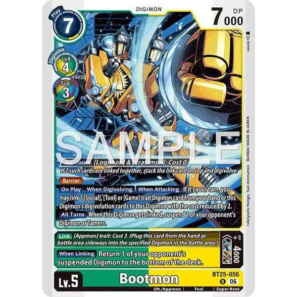 Digimon Trading Card Game Dual Revolution Rare Bootmon BT25-056