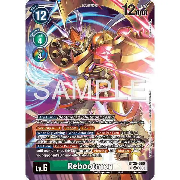 Digimon Trading Card Game Dual Revolution Super Rare Rebootmon BT25-060 [Alternate Art]
