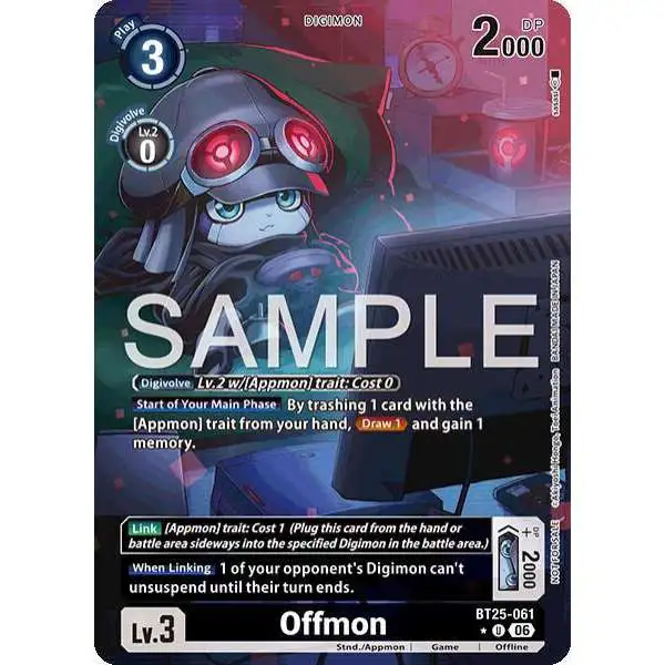 Digimon Trading Card Game Dual Revolution Uncommon Offmon BT25-061 [Full Art]